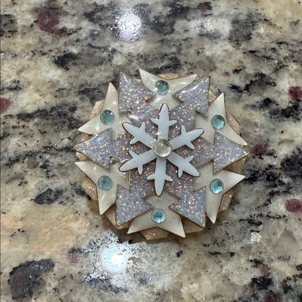 Festive Snowflake Holiday Pin